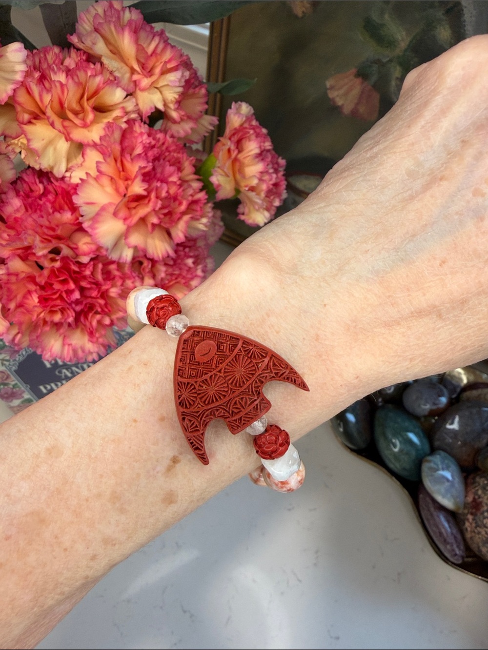 FOLLOW THE RED ROAD • The Faraway No. 01 • Artisan Gemstone Bracelet: B1329 - Picture 5 of 5
